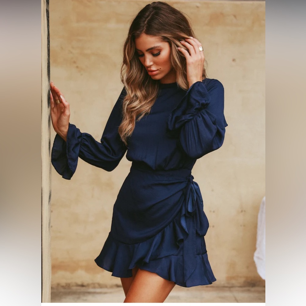 Size S Hello Molly navy blue dress